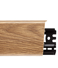 Плинтус со съемной панелью Темный Дуб 70мм (12)
